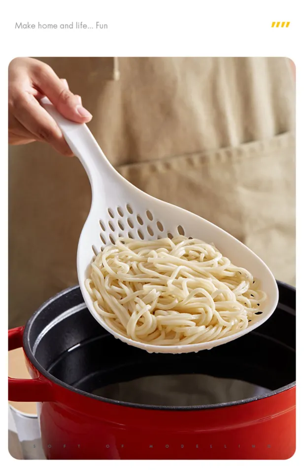 Home Kitchen Colander Spaghetti Spoon ABS Large Drainage Hole