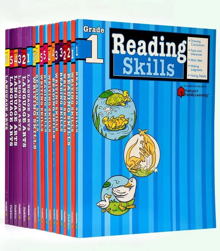 Family　Flash　Math/Language　Learning　,Flashkids　Workbooks　Kids　Arts　/Reading/Writing/Spelling/Test　Harcourt　G1-G6
