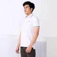 WHITE  CUSTOM FIT POLO SHIRT เสื้อโปโลสีขาวทรงคัสตอมฟิต