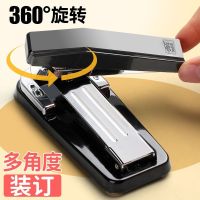 High efficiency Original Deli Rotatable Stapler Student Large Stapler Multifunctional Office Stapler Household Center Stitch