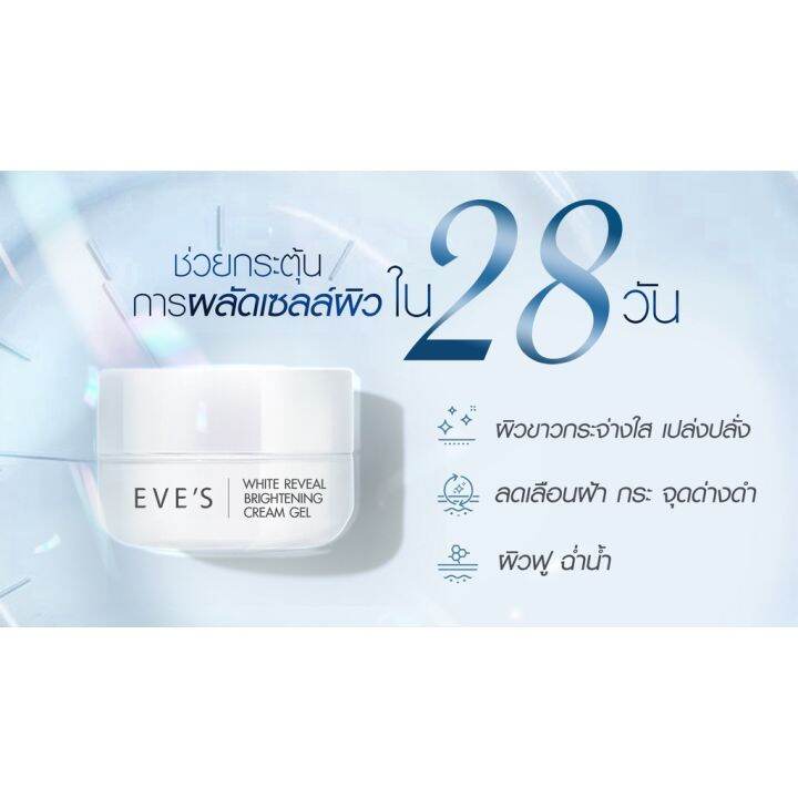 ส่งฟรี-eves-เซต-หน้าใส-3-ชิ้นไม่กลัวแดด-ครีมหน้าขาว-กระจ่างใส-ผิวนุ่มเด้ง-รอยสิว-ฝ้า-กระ-จุดด่างดำ-ครีมกันแดด-คนท้องใช้ได้