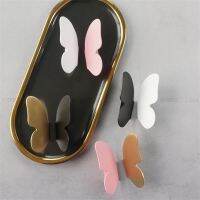 A Pair Of Nordic Brass Butterfly Handle Wardrobe Cupboard Shoe Cabinet Door Knob Colored Pull Handles