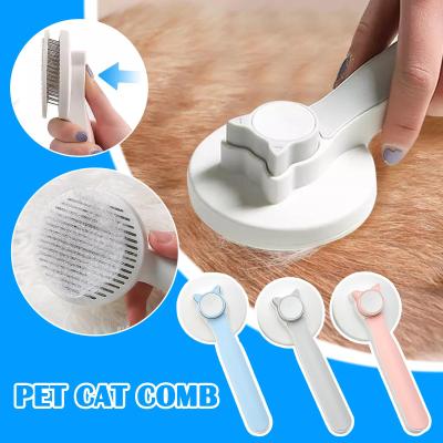 สุนัข Hair Brush Grooming Self Cleaning Hairs Removes Soft Comb Cat Hair Cleaner Dog Cat Brush Slicker Clean Brush