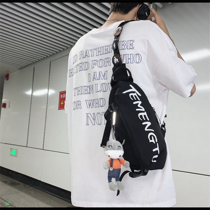 กระเป๋าสะพายข้างเกาหลี-กระเป๋าสะพายแฟชั่น-กระเป๋าคาดหน้าอก-สไตล์อินเทรนด์-กระเป๋าคาดเอว-อินเทรนด์