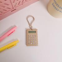 Small Calculator ABS Easy to Read Ultra-thin Cartoon Biscuits Shape 8-Digit Student Calculator Pocket Calculator Counting Calculators