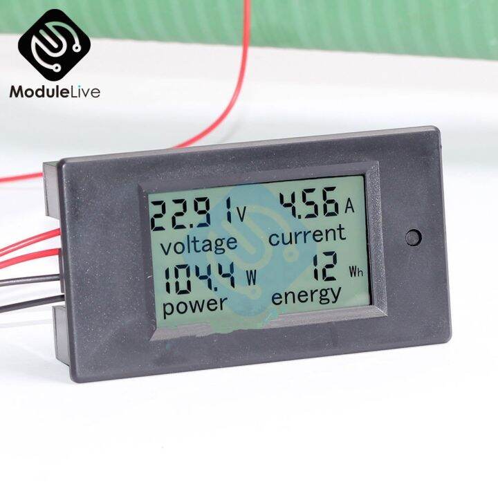 dc-6-5-100v-0-20a-4-in-1-digital-lcd-voltage-current-power-energy-meter-large-lcd-screen-dc-volt-tester-voltmeter-ammeter