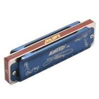 Easttop T008K 10 Hole Blues Harmonica C Key Woodwind Musical Instrument with Plastic Box Clean Cloth