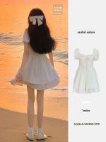 【Ready】? mer Neck K Puff Se ess Neck Dgn A-le Skirt