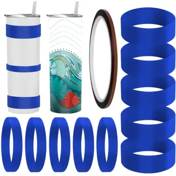 Silicone Bands for Sublimation Tumbler Blanks, 2 Sizes Elastic Sublimation  Paper Holder,Sublimation Accessories Prevent Ghosting, Tight-Fitting