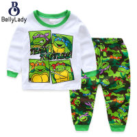 2pcs Boys Cotton Home Wear Set Cartoon Printing Long Sleeves Pullover Tops Pants Two-piece Suit【fast】