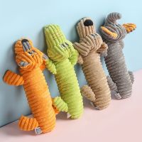 Plush Dog Toy Animals Shape Bite Resistant Squeaky Toys Corduroy Dog Toys For Small Large Dogs Puppy Pets Training Essories