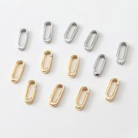 【CW】 2PCS 8x18mm 14k Gold Plated Oval Buckle  for Jewelry Making Supplies Hand Accessories