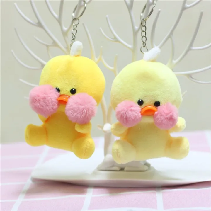 10cm Lalafanfan Duck Keychain Korean Hyaluronic Ducks Acid Doll Duck