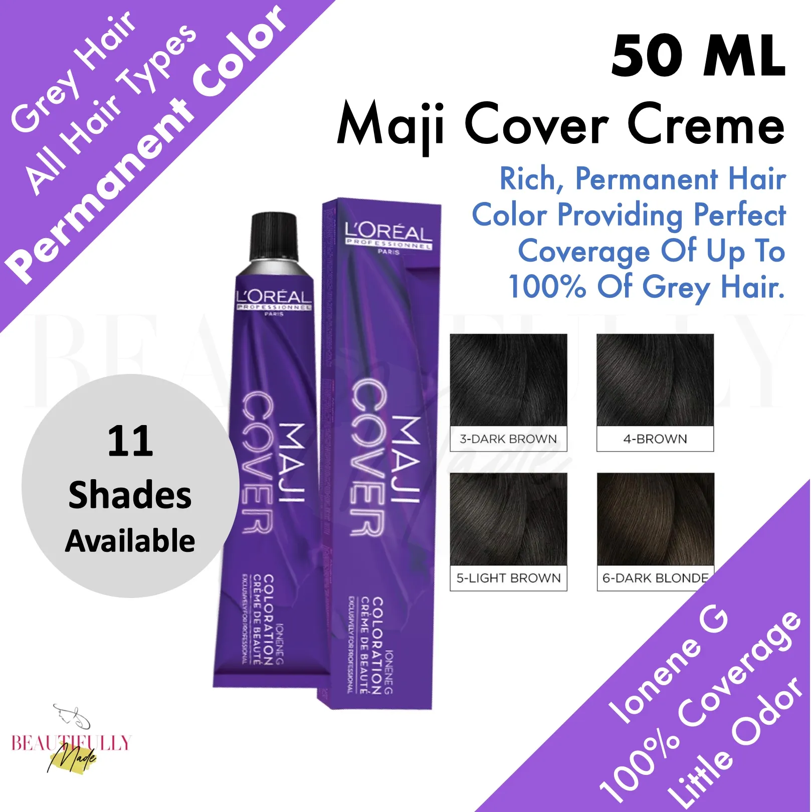 L'Oreal Professional MajiCover Permanent Hair Color Creme 50ml - LOreal  Majirel Maji Cover Hair Dye Cream • Many L'Oréal Hair Colours Available |  Lazada Singapore