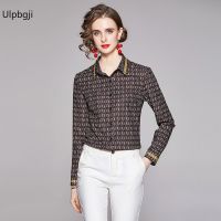 European and American Fashion All-Match Waist Slimming Positioning Printed Shirt