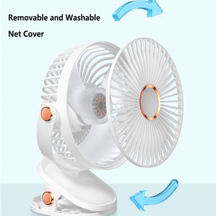 yf-usb-portable-car-fan-with-360-rotating-led-light-rechargeable-2400mah-desk-office-desktop-mini-clip-electric