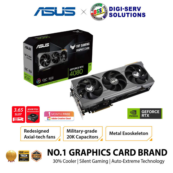 ASUS TUF Gaming GeForce RTX 4080 OC Edition Gaming Graphics Card (PCIe 4.0,  16GB GDDR6X, HDMI 2.1a, DisplayPort 1.4a) TUF-RTX4080-O16G-GAMING 