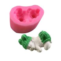 NEW arrrived baby Sleeping soap moldBaby Shaped chocolate Cake Decoration tools Fondant Cake 3D Silicone Mould Food Grade Bread Cake  Cookie Accessori