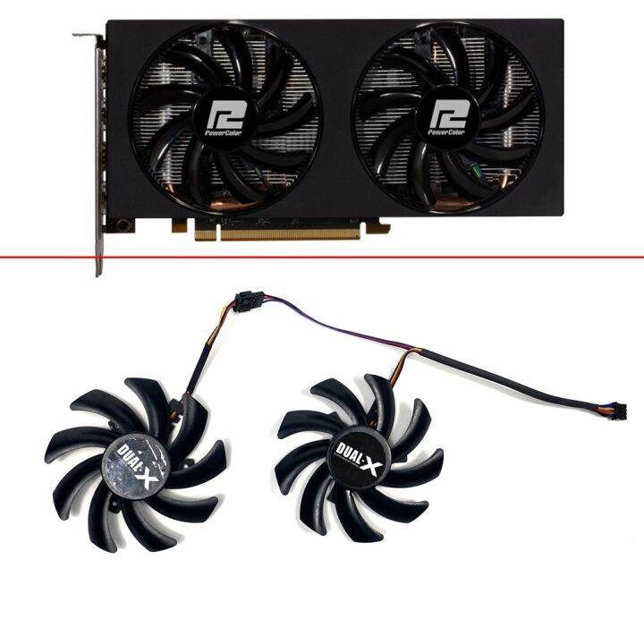 2pcs-new-cooling-fan-85mm-4pin-fdc10h12s9-c-rx5700-5600-5500-xt-gpu-fan-powercolor-amd-radeon-rx-6600-rx-6600xt-video-card-fan