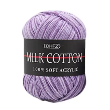 50g/ball Milk Cotton Crochet Yarn Knitting Wool Needlework Dyed