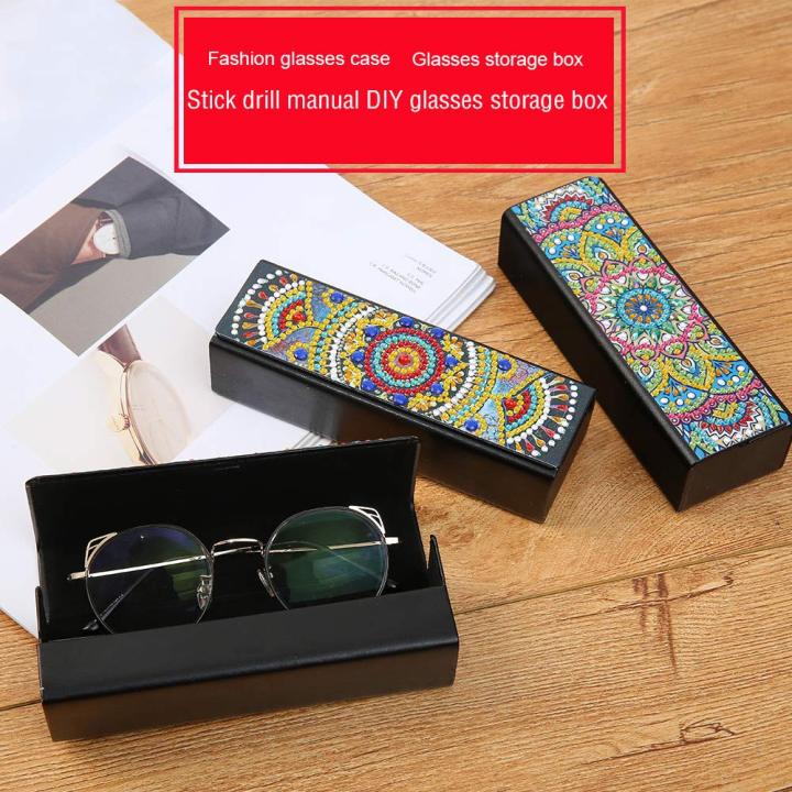 travel-friendly-eyewear-holder-hard-case-glasses-storage-customizable-sunglasses-organizer-portable-diamond-painting-glasses-case-diy-glasses-case-kit