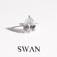 SWAN - Pear Ring แหวนเงินแท้ ฝังเพชรคิวบิกเซอร์โคเนีย cubic zirconia