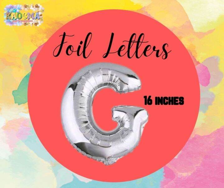 LETTER G FOIL BALLOON 16INCH SILVER | Lazada PH