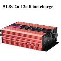 แบตเตอรี่โทรศัพท์อุปกรณ์ชาร์จอัจฉริยะ14S 51.8V Li ปรับได้6A 8A 9A 10A 12A สามารถปรับกระแสไฟได้สำหรับ58.8V 120ah แบตเตอรี่สเก็ตบอร์ดนันทนาการกลางแจ้ง