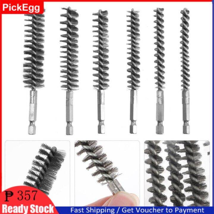 PickEgg Stainless Steel Wire Brush Drill Attachments Brushes Pipe ...