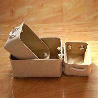 1pcs Creative Sundries Storage Box Linen Large Capacity Children Home Storage Basket