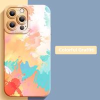 เคสซิลิโคนสีด้านลายกราฟฟิตีสีสันสดใส2อันเหมาะสำหรับ Xiaomi Redmi Note 12 11 Pro Plus Turbo 12S 11S 11 10S 10 9S 9 Redmi 10C 12C ปกอ่อน