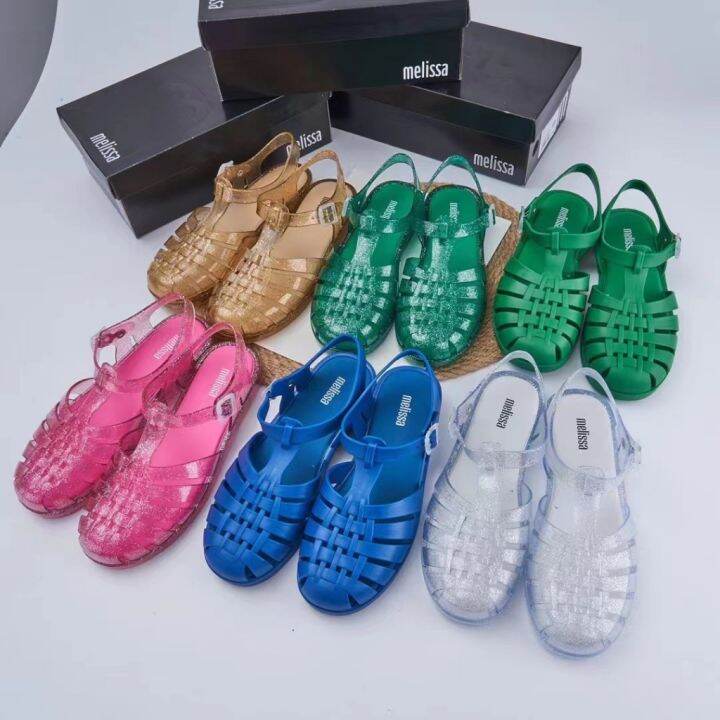 พร้อมส่ง-ใหม่-melissa-รองเท้าแตะชายหาด-หัวกลม-แบบกลวง-สไตล์โรมัน-สําหรับผู้หญิง-2023