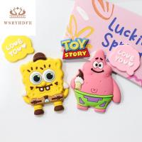 WSRYHDFE 10pcs แพทช์ตุ๊กตา3D SpongeBob SquarePants เสน่ห์ DIY อุปกรณ์เครื่องประดับอัญมณี กิ๊บติดผม DIY น่ารักน่ารักๆ งานฝีมือทำมือ อุปกรณ์เสริมรองเท้า