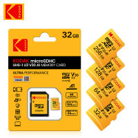 Original Kodak U3 Micro SD Card 32GB 64GB 128GB 256GB sdxcsdhc Class 10แฟลชการ์ดหน่วยความจำ C10 MicroSD TF Card พร้อมอะแดปเตอร์ SD