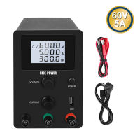 220V 0-60V 0-5A DC Power Supply Switching Voltage-stabilized Source Regulated Stabilized Voltage Supply CV&amp;CC Dual Output Modes Output Voltage Current 4-digit LCD Display 5V/2A USB