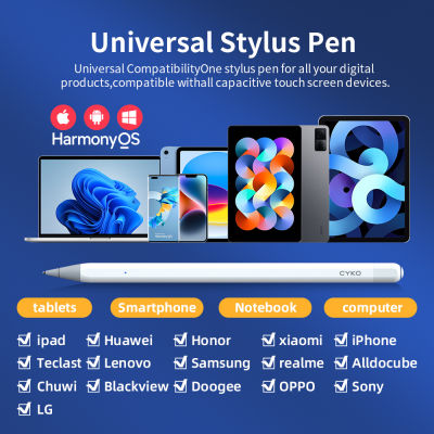 CYKO ปากกาสไตลัสสากลสำหรับ Appleiosandroidwindows ระบบแท็บเล็ตศัพท์มือถือ วาดดินสอสไตลัสสำหรับหน้าจอสัมผัส