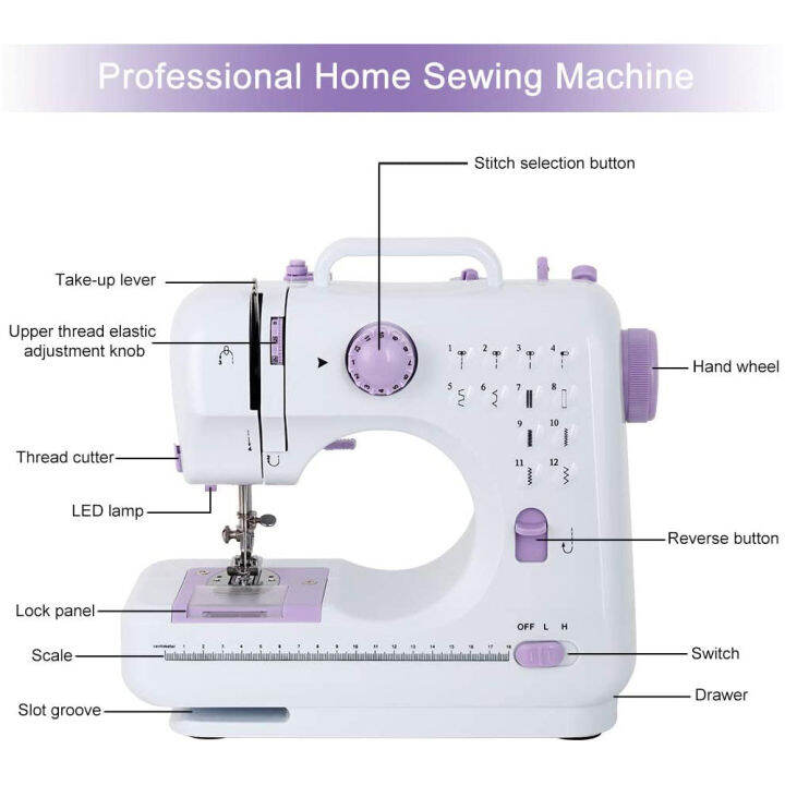 2021portable-sewing-machine-mini-electric-household-crafting-mending-overlock-12-stitches-with-presser-foot-pedal-beginners