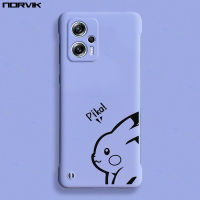 NORVIK ภาพยนตร์การ์ตูนน่ารักลาย Pika ไม่มีขอบสีม่วงเคสโทรศัพท์สำหรับ Xiaomi Mi 13 12 12 12 12T 11T 10T Lite Redmi Note 12 11 11S 10 9S POCO F5 X4 F4 M4 M3 GT Pro 4G 5G n11-2เคสฝาหลังสร้างสรรค์