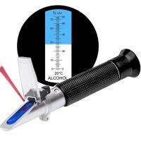 Hand Held Alcohol Refractometer 0-80% ATC Alcohol Meter Spirit Alcoholometer Content Measurement Tester