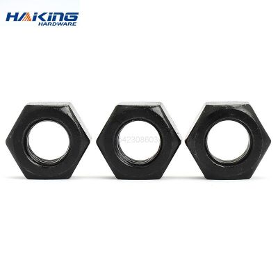 Hexagon Hex Nuts M1.6 M2 M2.5 M3 M4 M5 M6 M8 M10 M12 M14 M16 M18 M20 M22 M24 M27 M30 black oxide carbon steel metric hex nuts Nails Screws Fasteners