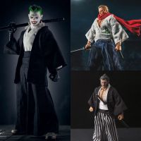 hot！【DT】✧❈۩  1/12 Scale Ancient Samurai Uniform Scarf Set Accessory for 6 inches Wolf Clown Figure