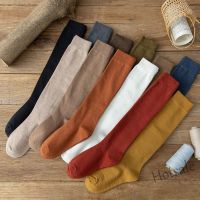 【hot sale】♠♗✔ D19 [STOCK] Fall Autumn Thick Women Long Length Socks Autumn Color Calf Socks