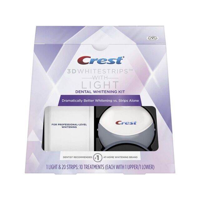 Crest 3D White Whitestrips with LED Light Teeth Professional Whitening