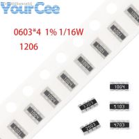 ▼ 100pcs 1206 0603x4 Network Resistor 1 1/16W 10 20 22 30 33 36 39 47 49.9 51 56 68 75 82 100 120 150 180 1K 10K 51K 100K 1M ohm