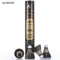 ALP 806 12/24 Pcs Tube Black Goose Feather Durable Badminton Ball For Training Speed 77 Sport Badminton Shuttlecocks With High Quality