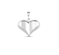 Minimalist heart-shaped silver pendant/จี้เงินรูปหัวใจมินิมอล