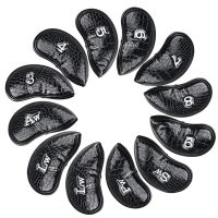 12Pcs/Set PU Golf Iron Head Covers Golf Club Headcover Waterproof 3-SW Universal Headcovers