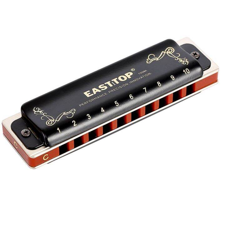 East Top Diatonic Harmonica Easttop T008K 10 Hole Blues Harp Mouth