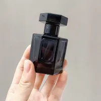 New 1 Pc 30ml Transparent Black Perfume Bottle Portable Travel Empty Glass Refillable Spray Bottle Cosmetics Container Perfume Travel Size Bottles Con