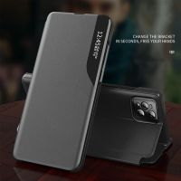 HOT weime428 - / Magnetic Windows Case สำหรับ iPhone 12 13 Pro MAX Smart View Window Leather Flip Stand Case สำหรับ iPhone 11 12 13 XR XS MAX Cover On